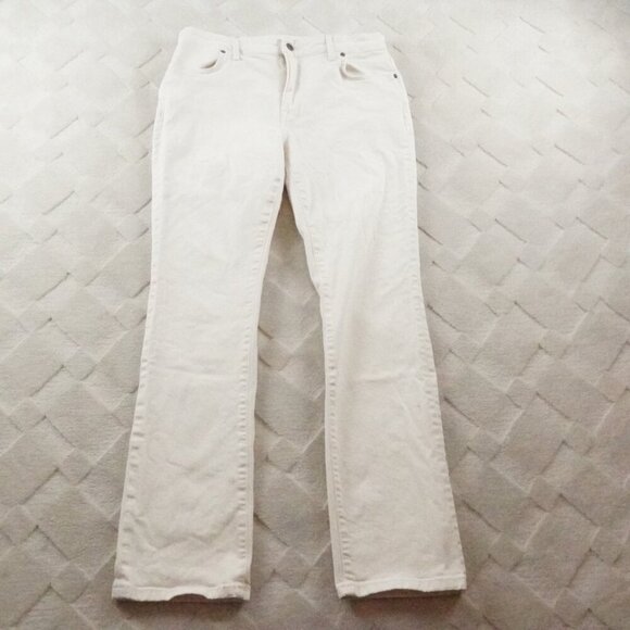 Tecovas Denim - Tecovas High Rise Straight Leg Jean Womens 29 White Denim Western Rodeo Cowgirl